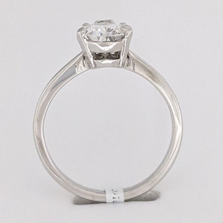 PLATINUM 1.22 CARAT TOTAL VS1 D DIAMOND PEAR ESTATE SOLITAIRE RING 4.5 GRAMS