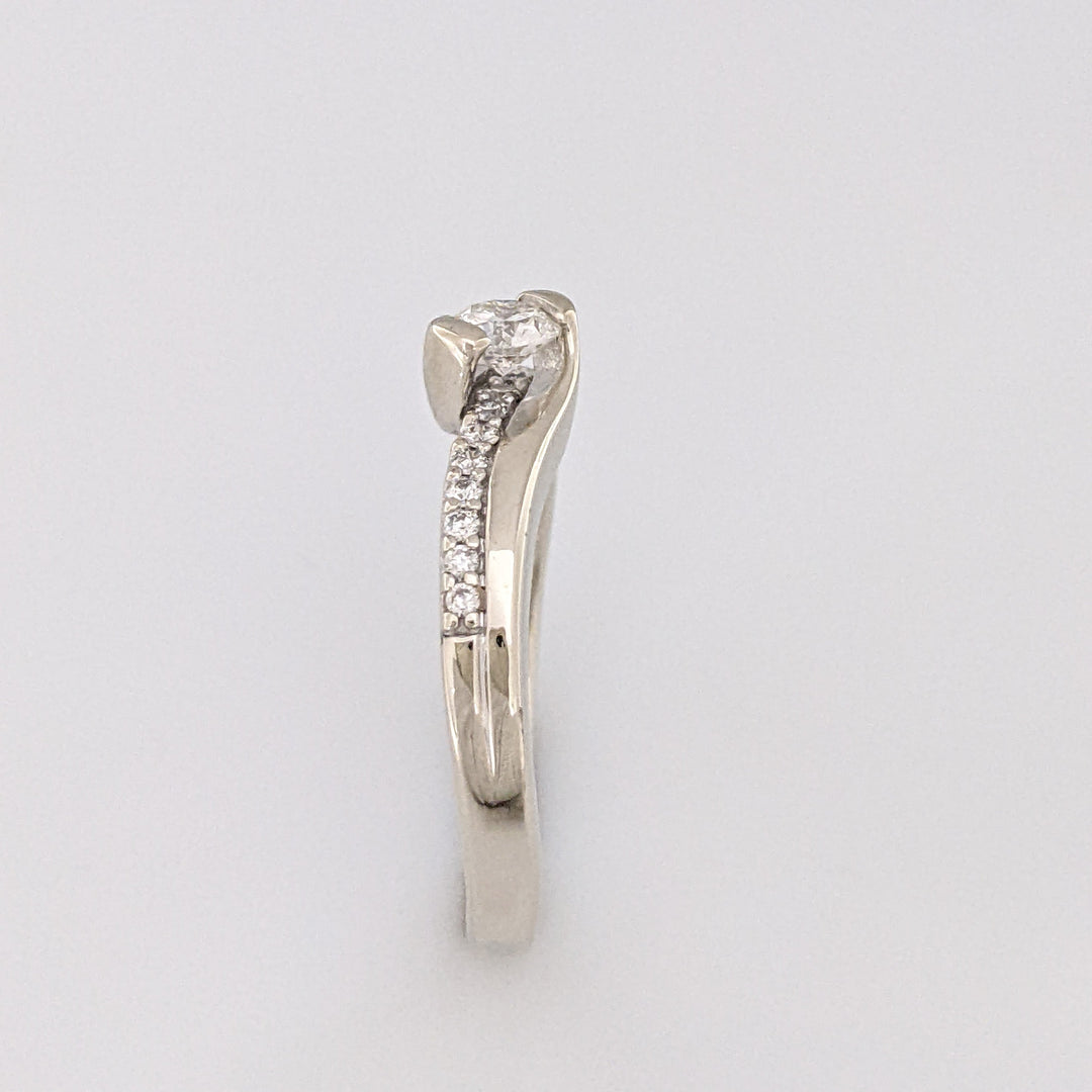 14K .48 CARAT TOTAL WEIGHT I1 H DIAMOND ROUND (16) BYPASS ESTATE RING 4.3 GRAMS