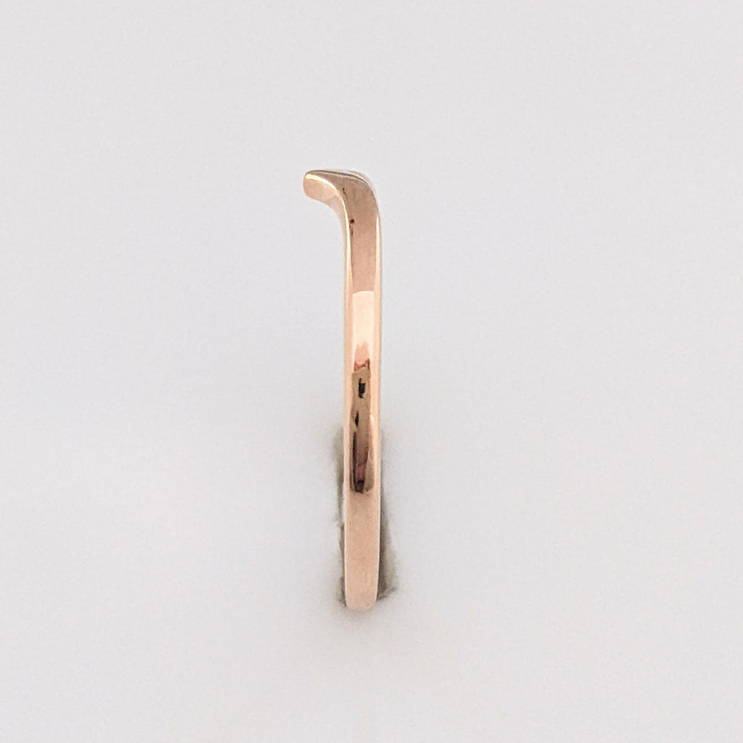 14K ROSE V-CURVED ESTATE BAND 1.4 GRAMS