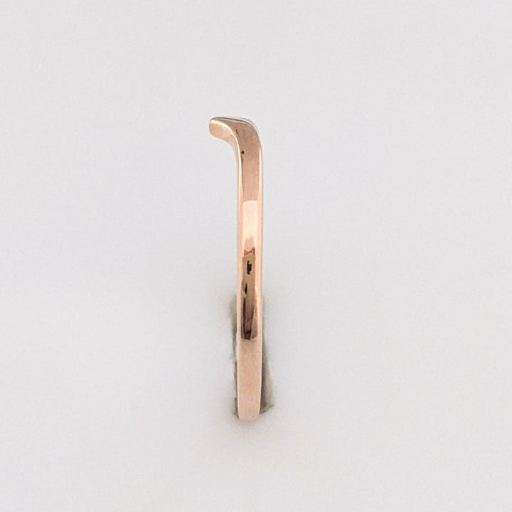 14K ROSE V-CURVED ESTATE BAND 1.4 GRAMS
