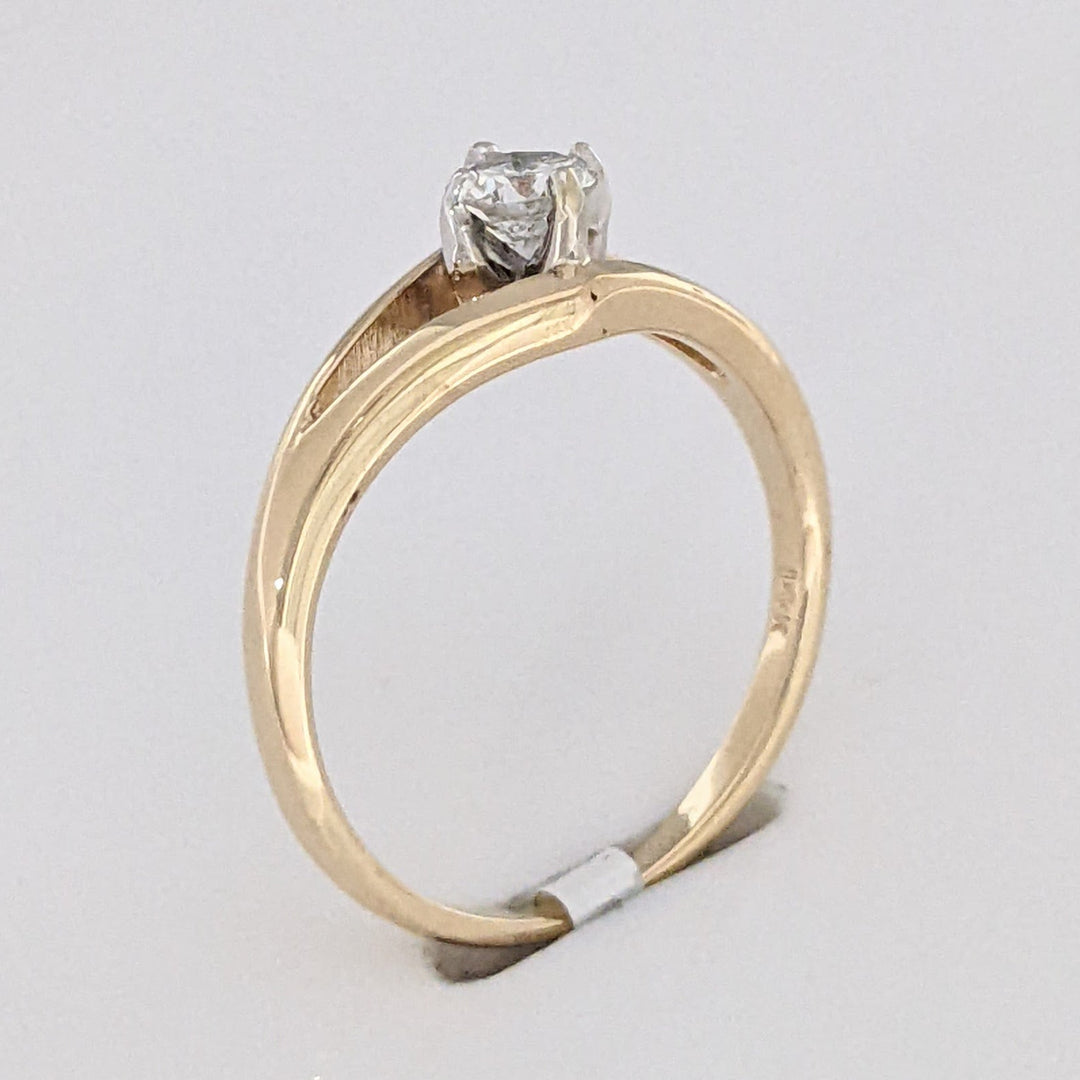14K .20 CARAT TOTAL SI2 H DAMOND ROUND OPEN TOP ESTATE RING 2.0 GRAMS