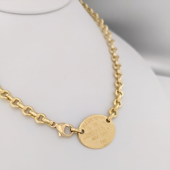 18K TIFFANY & CO OVAL LINK ESTATE NECKLACE 44.2 GRAMS