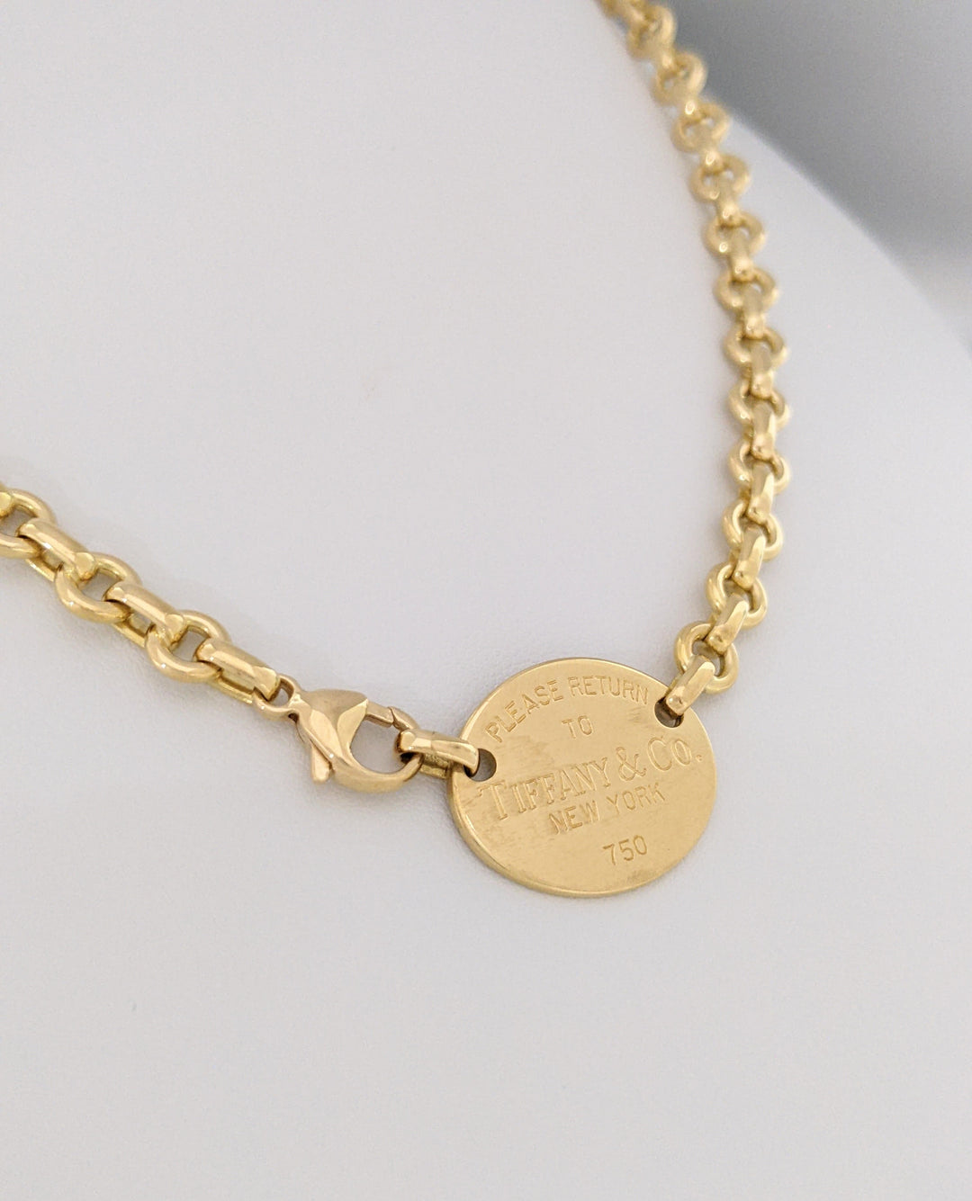 18K TIFFANY & CO OVAL LINK ESTATE NECKLACE 44.2 GRAMS