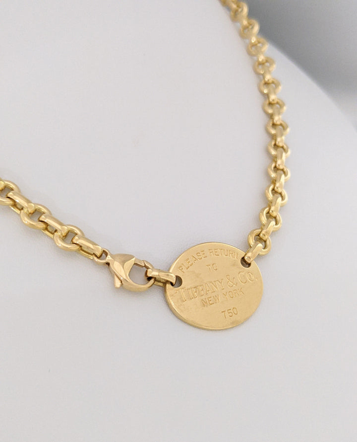 18K TIFFANY & CO OVAL LINK ESTATE NECKLACE 44.2 GRAMS