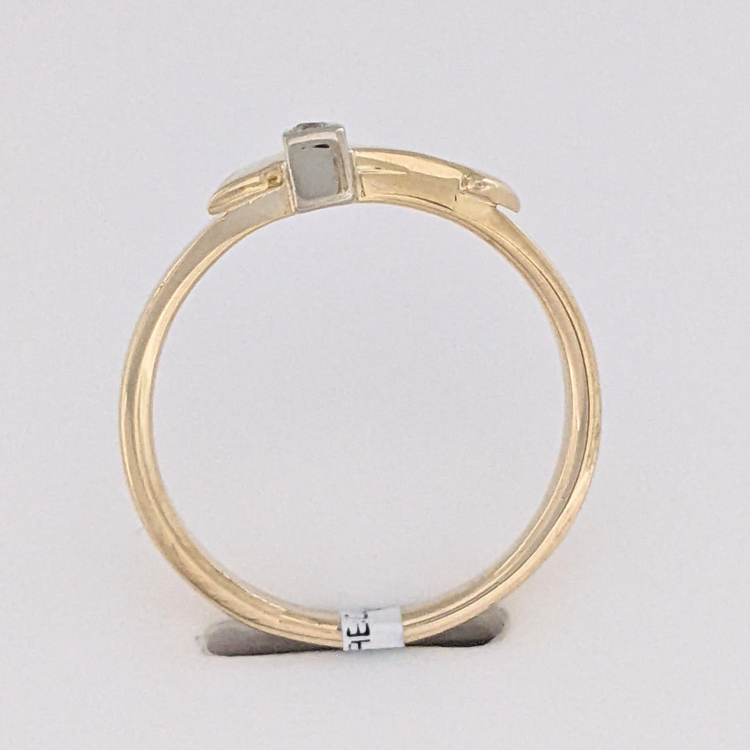 14K DIAMOND ROUND (2) ARROW ESTATE RING 2.3 GRAMS
