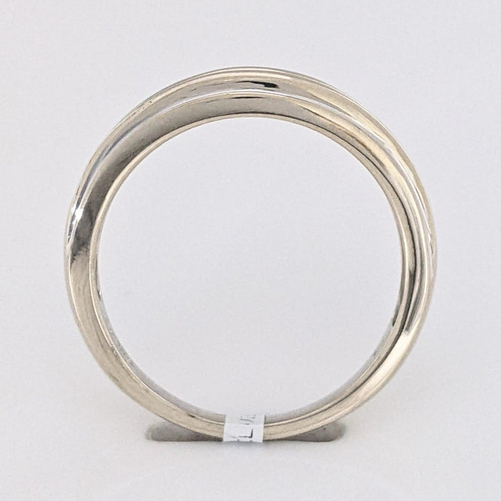 14K WHITE .33 CARAT TOTAL WEIGHT I1 H DIAMOND ROUND (11) ESTATE CHANNEL SET BAND 3.7 GRAMS