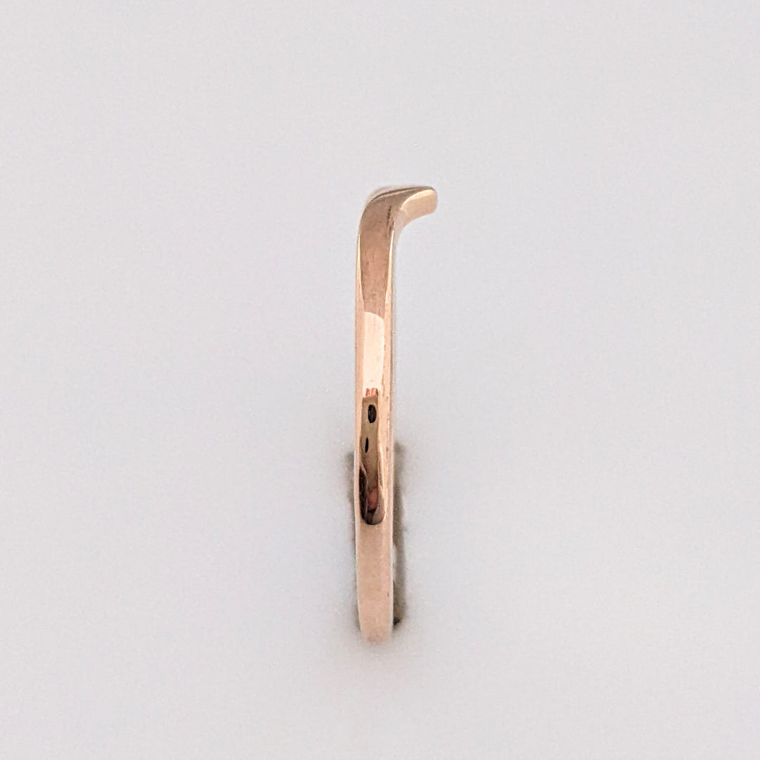 14K ROSE V-CURVED ESTATE BAND 1.4 GRAMS
