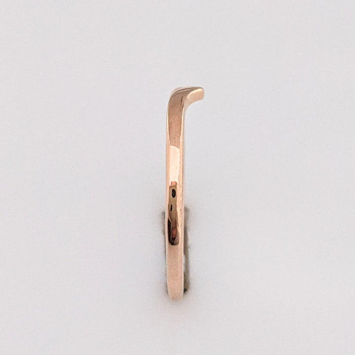 14K ROSE V-CURVED ESTATE BAND 1.4 GRAMS