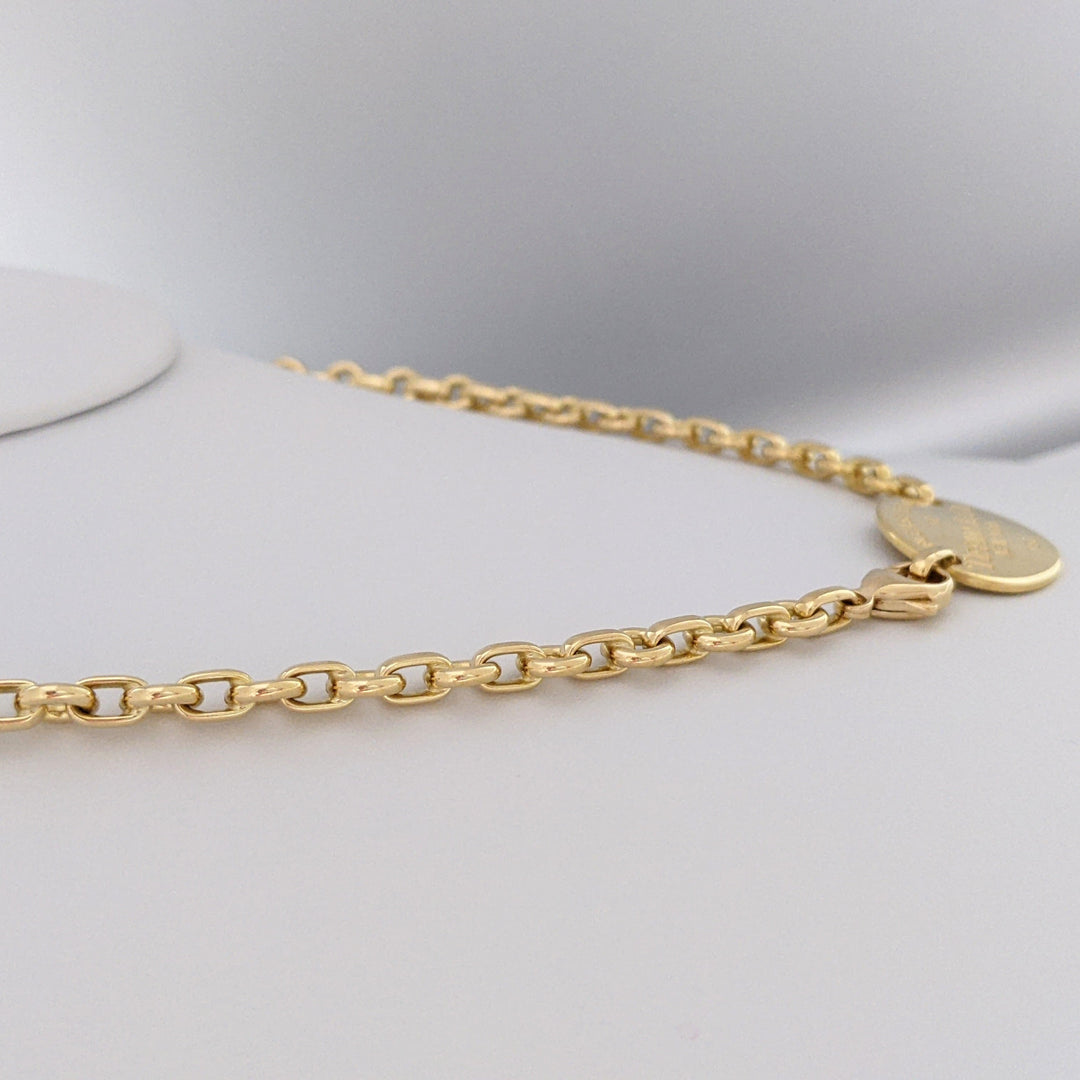 18K TIFFANY & CO OVAL LINK ESTATE NECKLACE 44.2 GRAMS