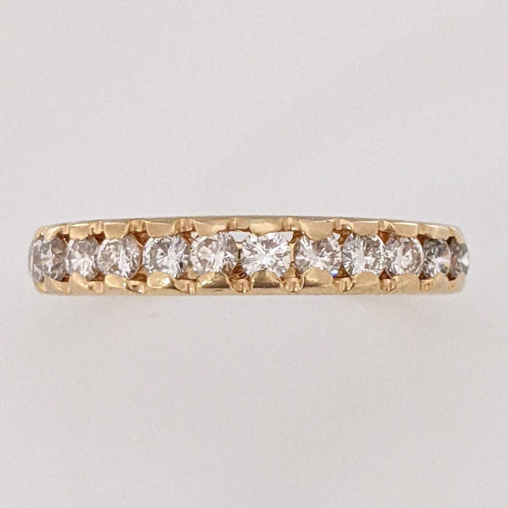 14K .36CTW SI2 I DIAMOND ROUND (12) ESTATE BAND 1.9 GRAMS