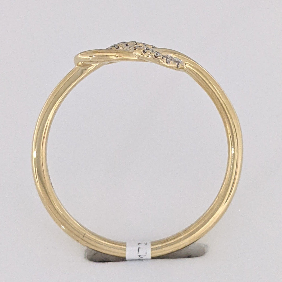 10K DIAMOND ROUND POLISHED INFINITY ESTATE RING 1.6 GRAMS