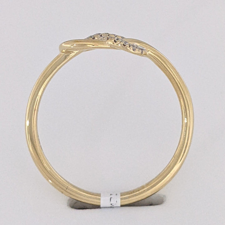 10K DIAMOND ROUND POLISHED INFINITY ESTATE RING 1.6 GRAMS