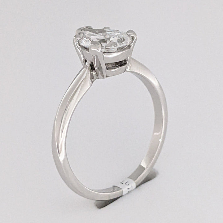 PLATINUM 1.22 CARAT TOTAL VS1 D DIAMOND PEAR ESTATE SOLITAIRE RING 4.5 GRAMS