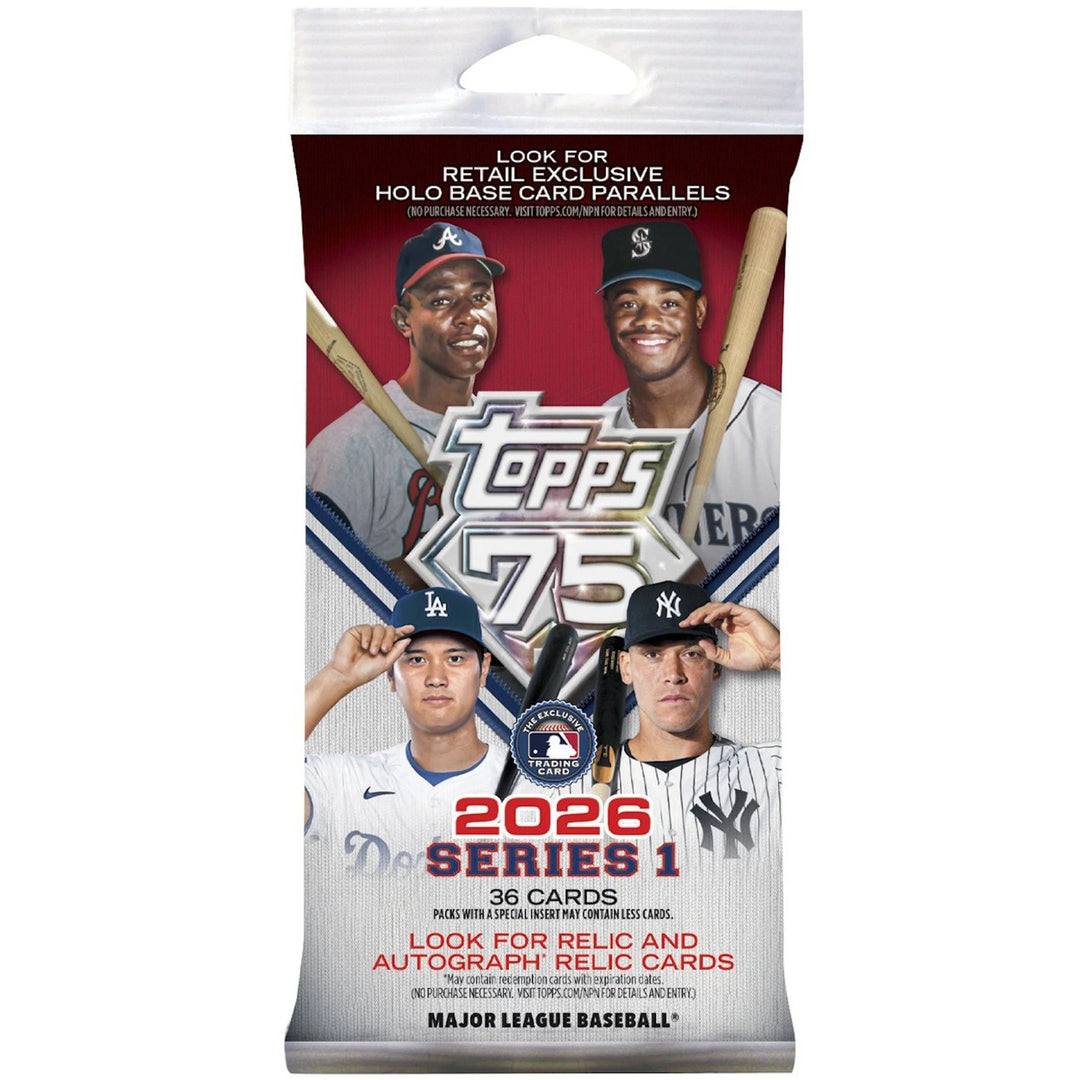 2026 Topps Baseball Series 1 Fat Pack - 36 Cards Republic Jewelry & Collectibles 2026 Topps Baseball Series 1 Fat Pack - 36 Cards Republic Jewelry & Collectibles