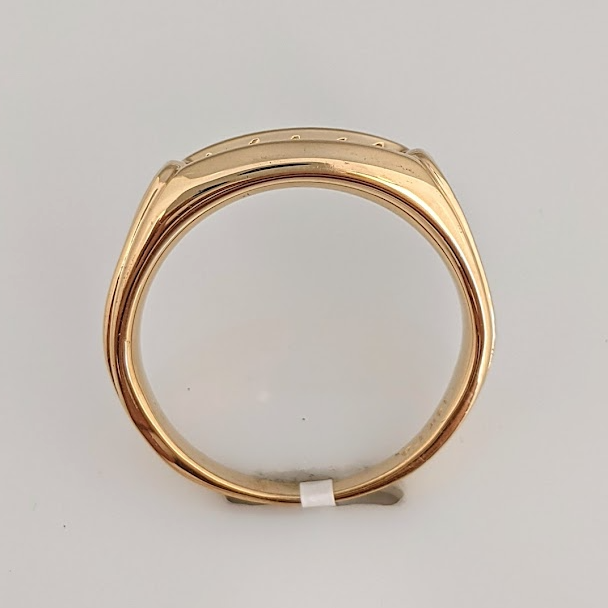 14K .30 CARAT TOTAL WEIGHT SI2 H-I DIAMOND ROUND (5) CHANNEL SET ESTATE BAND 6.5 GRAMS