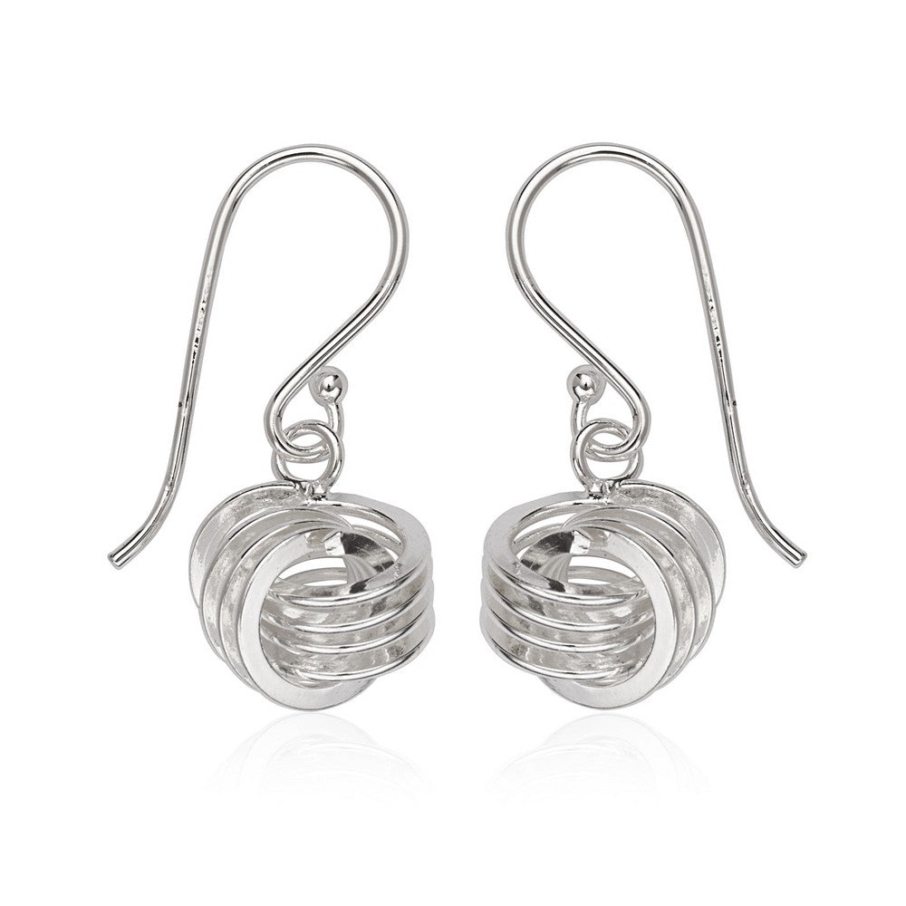 Sterling Silver Shiny Knot Earrings