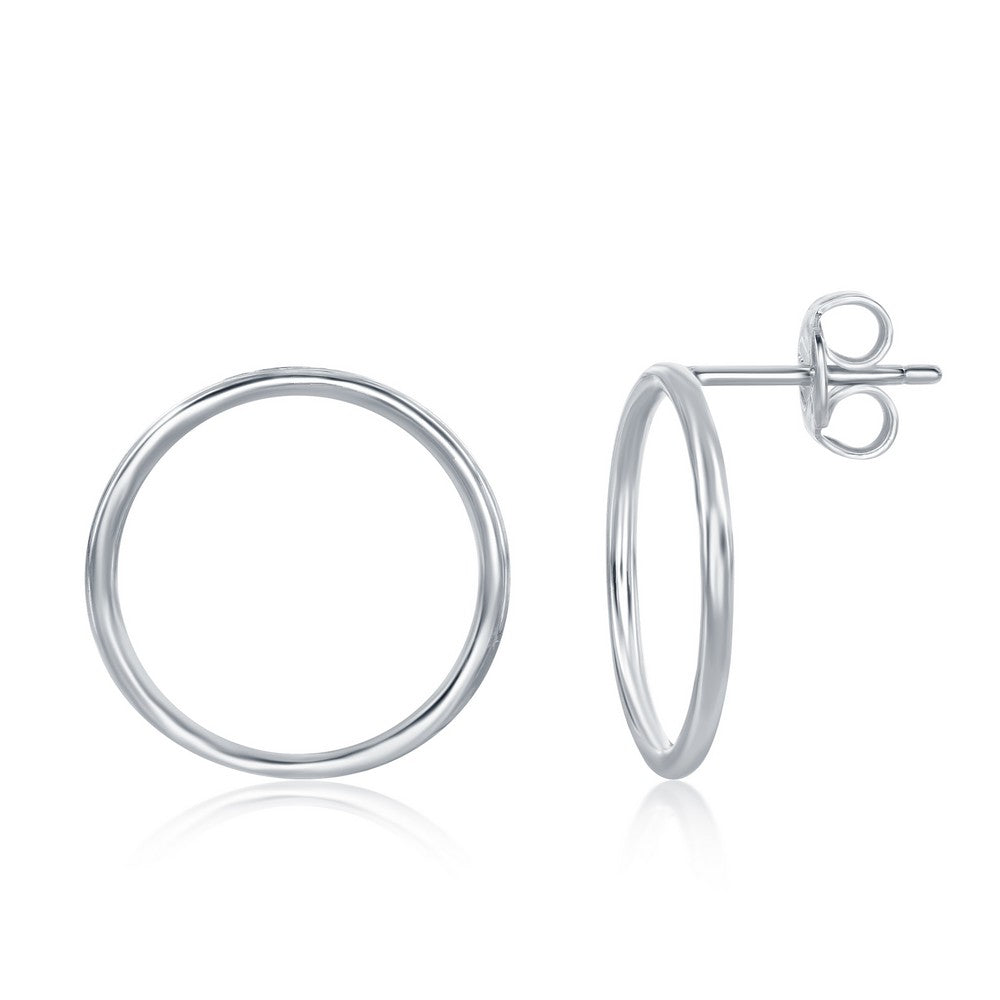 Sterling Silver Open Hoop Earrings