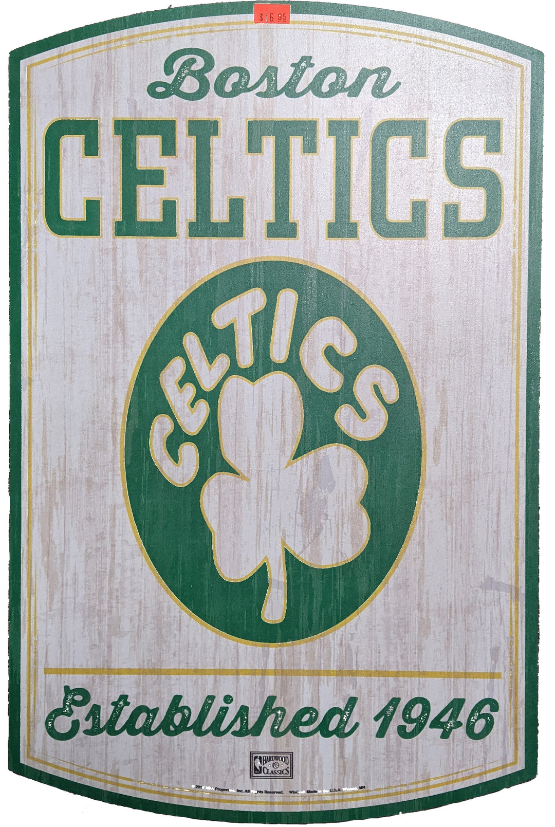 Boston Celtics Wooden Sign