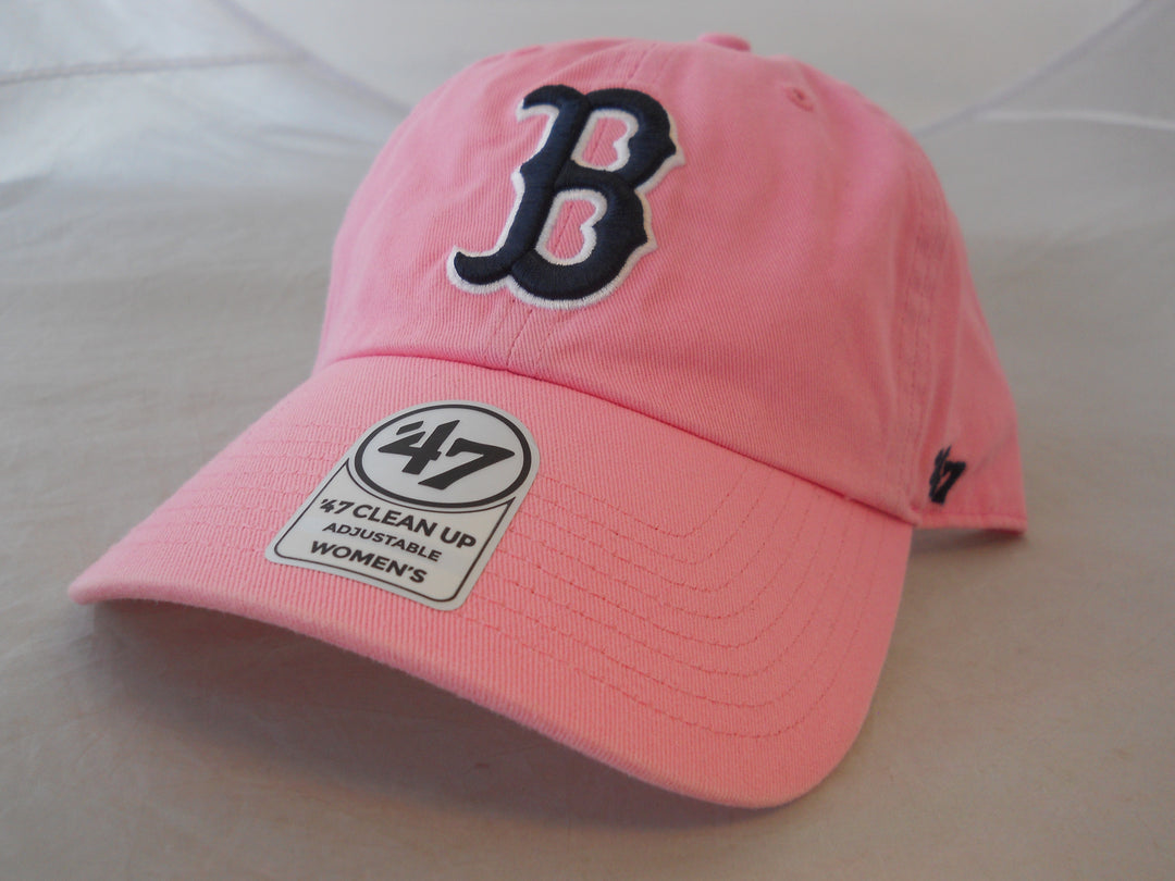 Boston Red Sox Hat Adjustable Pink w/Navy B