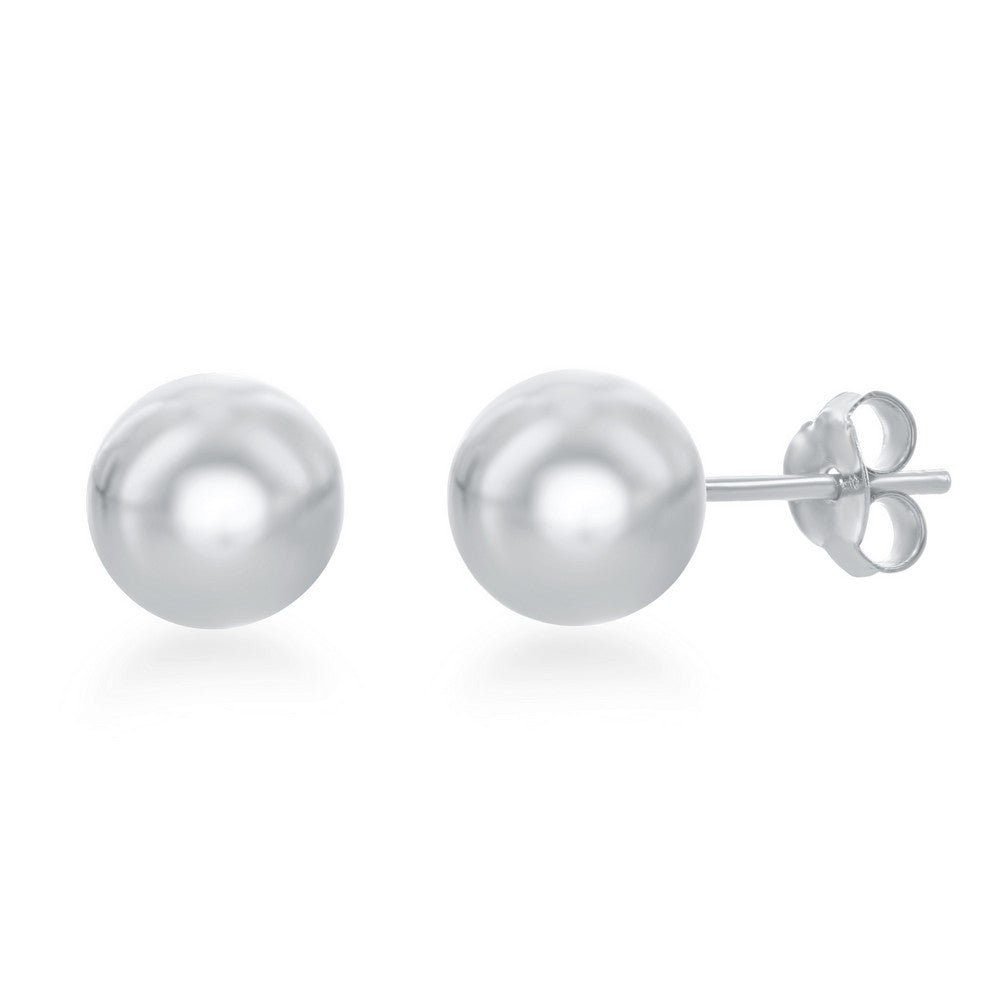 Sterling Silver 8mm Bead Earrings