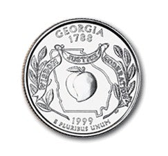 Georgia State Quarter #4 (1999)- P uncirculated - us mint