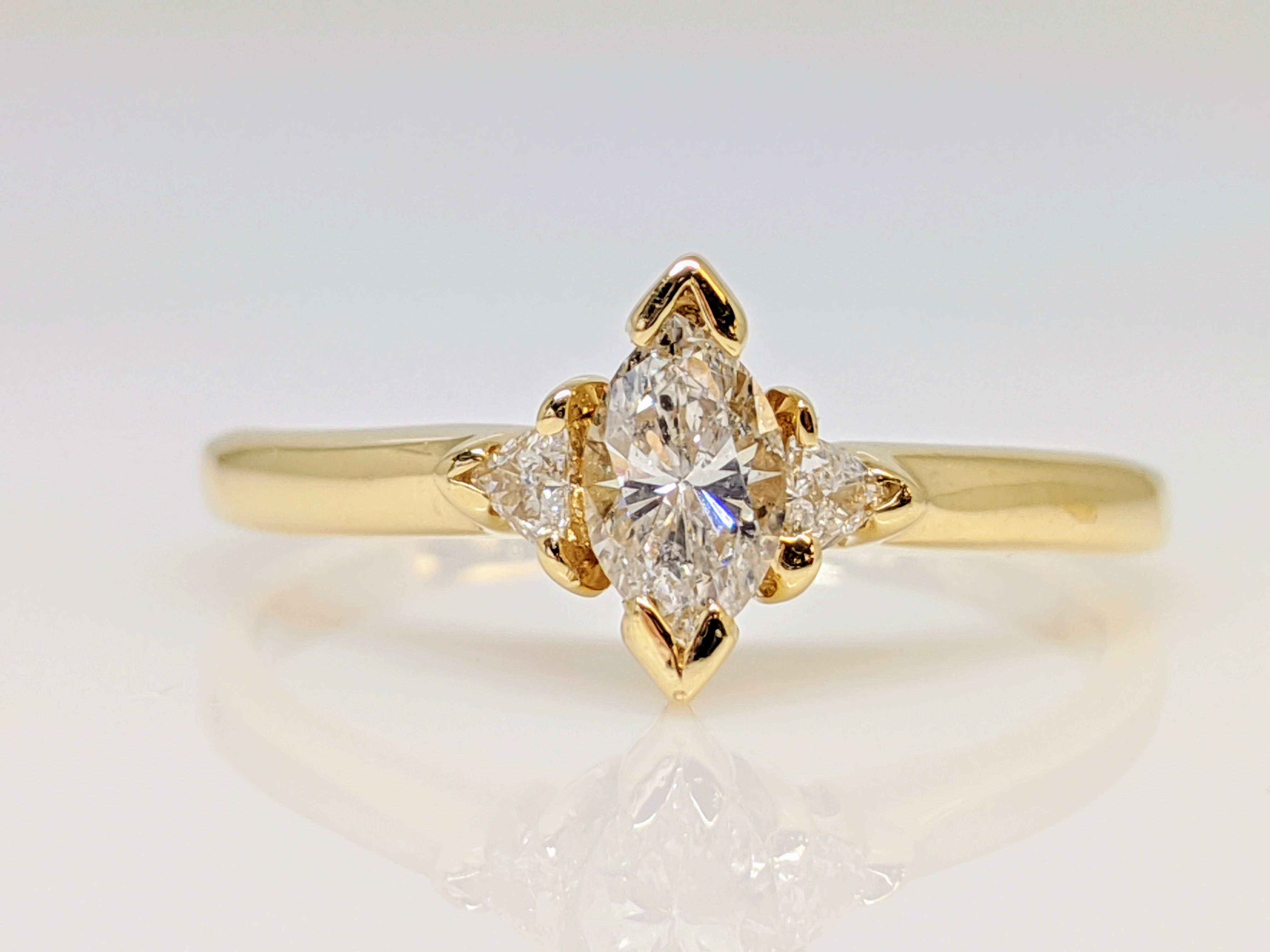 JeenMata .50 Carat Princess Cut Real Diamond 4 Prong Wedding Ring in 10k  White Gold - Walmart.com
