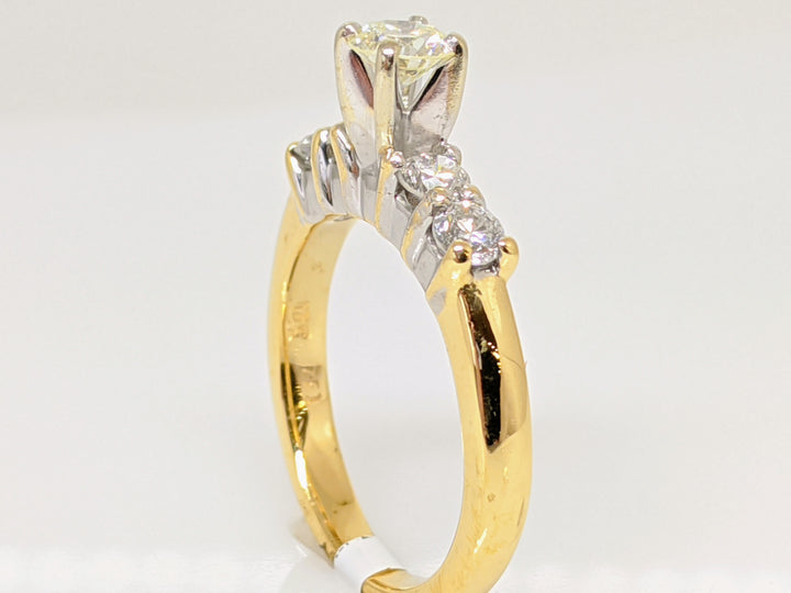 14K .68 CARAT TOTAL WEIGHT VS1 I DIAMOND ROUND (5) ESTATE RING 3.8 GRAMS