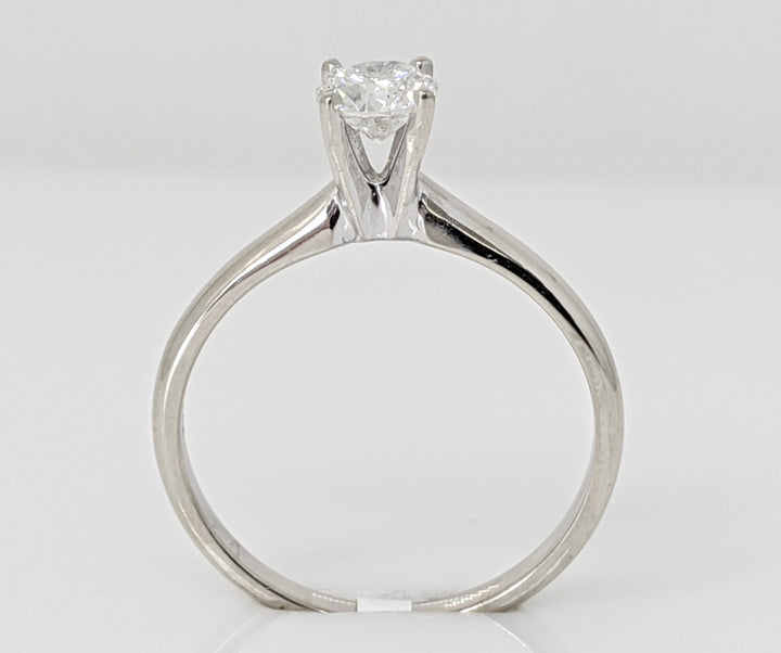 14KW .50 CARAT TOTAL I1 G DIAMOND ROUND SOLITARE ESTATE RING 2.2 GRAMS