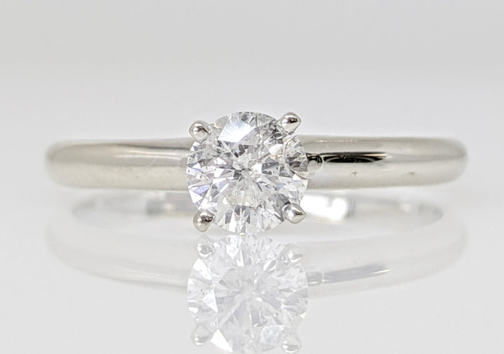 14KW .50 CARAT TOTAL I1 G DIAMOND ROUND SOLITARE ESTATE RING 2.2 GRAMS