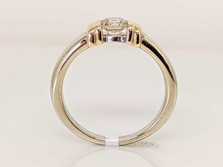 14K2 .44 CARAT TOTAL I1 K DIAMOND ROUND TENSION SET ESTATE RING 5.5 GRAMS