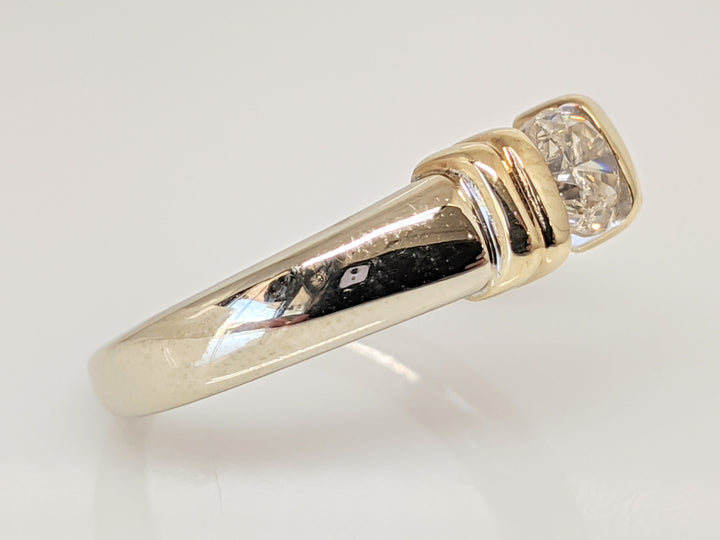 14K2 .44 CARAT TOTAL I1 K DIAMOND ROUND TENSION SET ESTATE RING 5.5 GRAMS