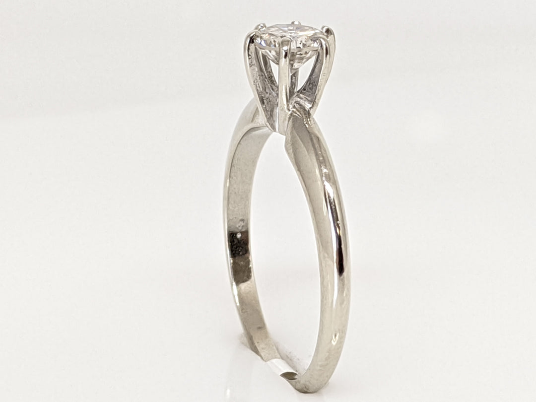 14KW .50 CARAT TOTAL I1 I-J DIAMOND ROUND 6-PRONG SOLITARE ESTATE RING 2.4 GRAMS