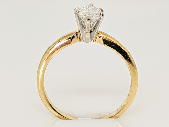 14K .52 CARAT TOTAL I1 F DIAMOND MARQUISE SOLITAIRE ESTATE RING 1.8 GRAMS