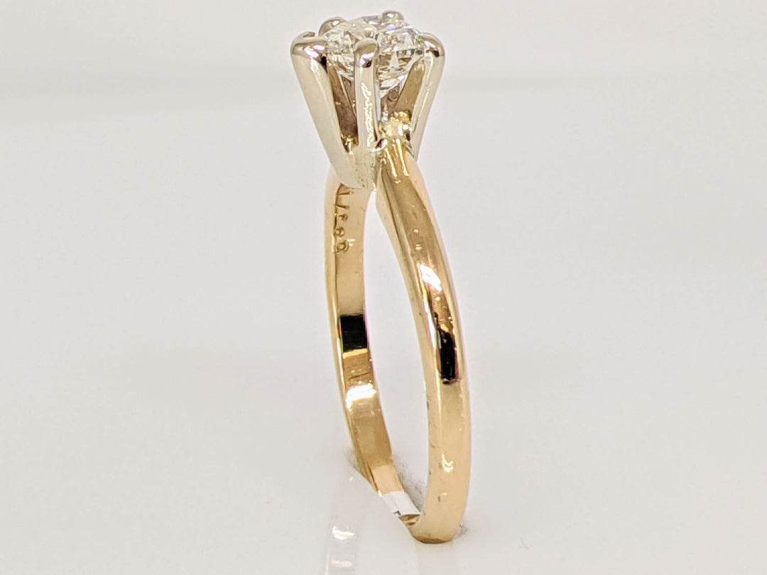 14K .59 CARAT TOTAL VS2 H DIAMOND HEART SHAPE SOLITAIRE ESTATE RING 2.1 GRAMS