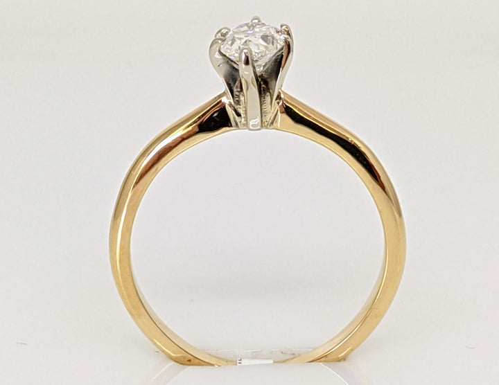 14K .52 CARAT TOTAL SI1 G DIAMOND MARQUISE CUT SOLITAIRE ESTATE RING 2.0 GRAMS