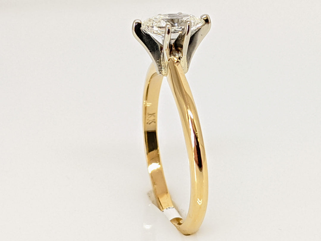 14K .52 CARAT TOTAL SI1 G DIAMOND MARQUISE CUT SOLITAIRE ESTATE RING 2.0 GRAMS