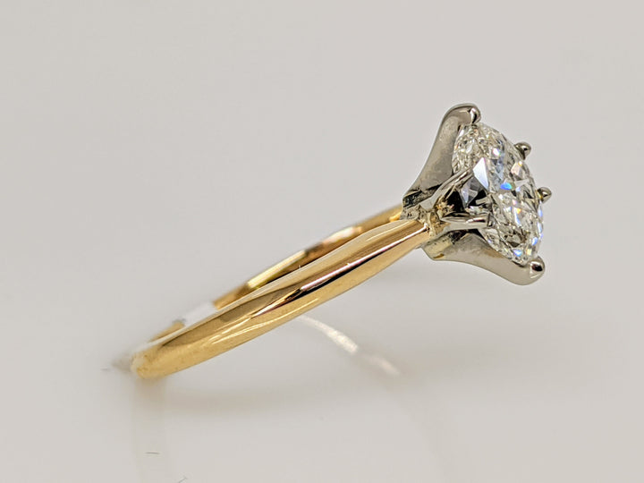 14K .52 CARAT TOTAL SI1 G DIAMOND MARQUISE CUT SOLITAIRE ESTATE RING 2.0 GRAMS