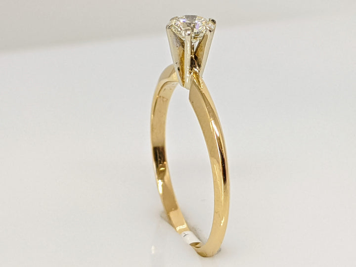 14K .31 CARAT TOTAL VS K DIAMOND ROUND SOLITAIRE ESTATE RING