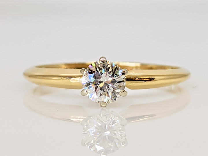 14K .31 CARAT TOTAL VS K DIAMOND ROUND SOLITAIRE ESTATE RING