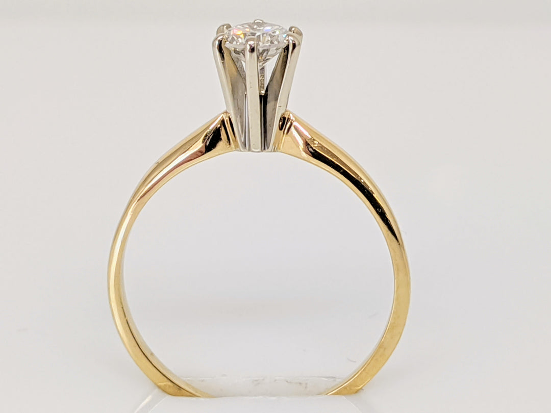 14K .23 CARAT TOTAL VS1 G DIAMOND ROUND SOLITARE ESTATE RING 1.2 GRAMS