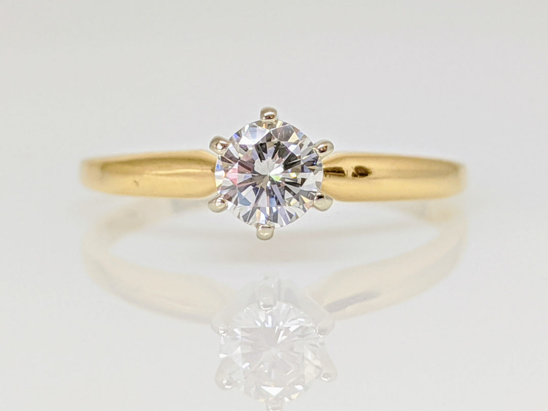 14K .23 CARAT TOTAL VS1 G DIAMOND ROUND SOLITARE ESTATE RING 1.2 GRAMS