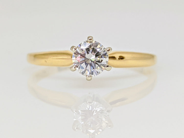 14K .23 CARAT TOTAL VS1 G DIAMOND ROUND SOLITARE ESTATE RING 1.2 GRAMS