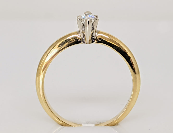 14K .24 CARAT TOTAL VS2 H CERTIFIED DIAMOND MARQUISE SOLITAIRE ESTATE RING