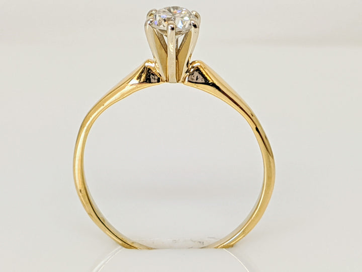 14K .38 CARAT TOTAL I2 G DIAMOND ROUND SOLITARE ESTATE RING 1.7 GRAMS