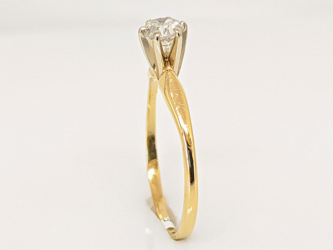 14K .38 CARAT TOTAL I2 G DIAMOND ROUND SOLITARE ESTATE RING 1.7 GRAMS