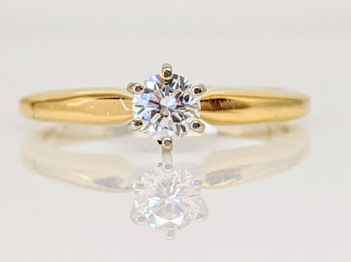 14K .22 CARAT TOTAL VS H DIAMOND ROUND SOLITAIRE ESTATE RING 2.1 GRAMS