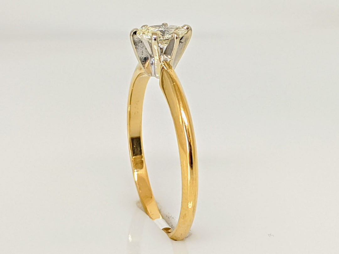14K .24 CARAT TOTAL SI I DIAMOND MARQUISE CUT SOLITAIRE ESTATE RING