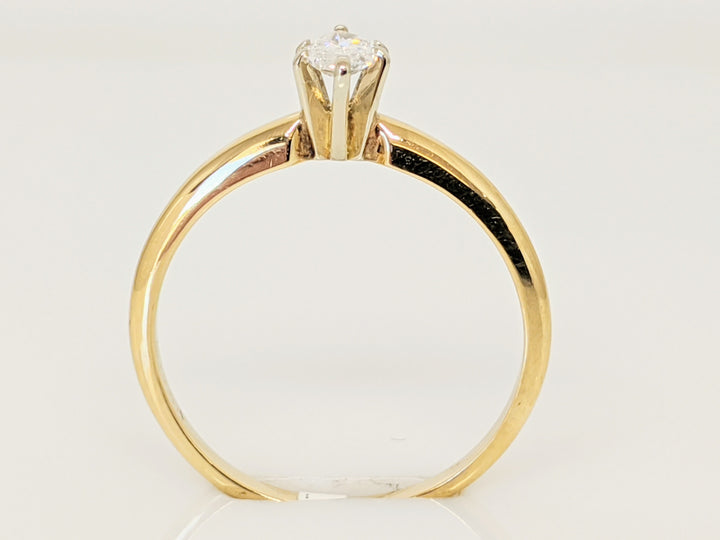 14K .25 CARAT TOTAL SI I DIAMOND MARQUISE CUT SOLITAIRE ESTATE RING