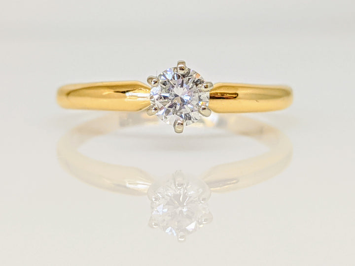 14K .33 CARAT TOTAL TREATED DIAMOND TIFFANY SOLITAIRE ESTATE RING