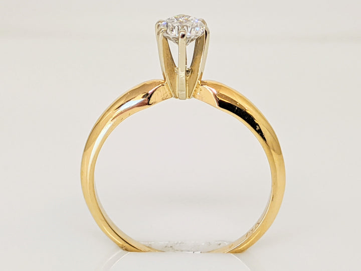 14K .25 CARAT TOTAL  SI3 I DIAMOND ROUND SOLITAIRE ESTATE RING 1.7 GRAMS